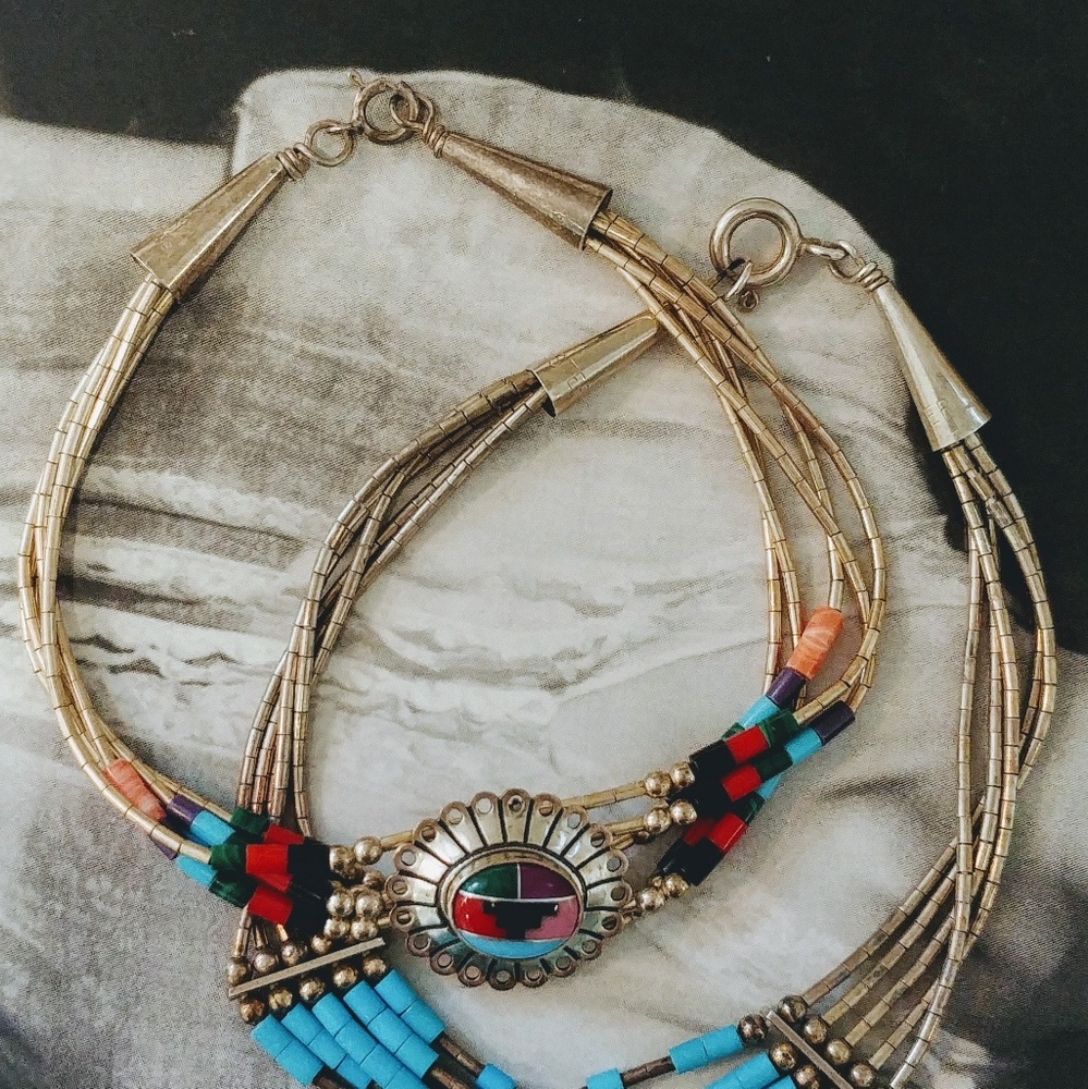 2pc STERLING Southwest Liquid Silver Bracelet